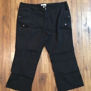 Plus size black cargo pants